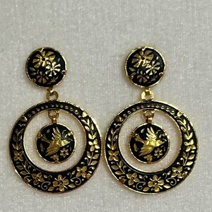 Large Damascene Earrings